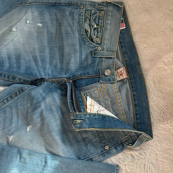 True Religion Ricky relaxed straight jeans 33. - Picture 3 of 4